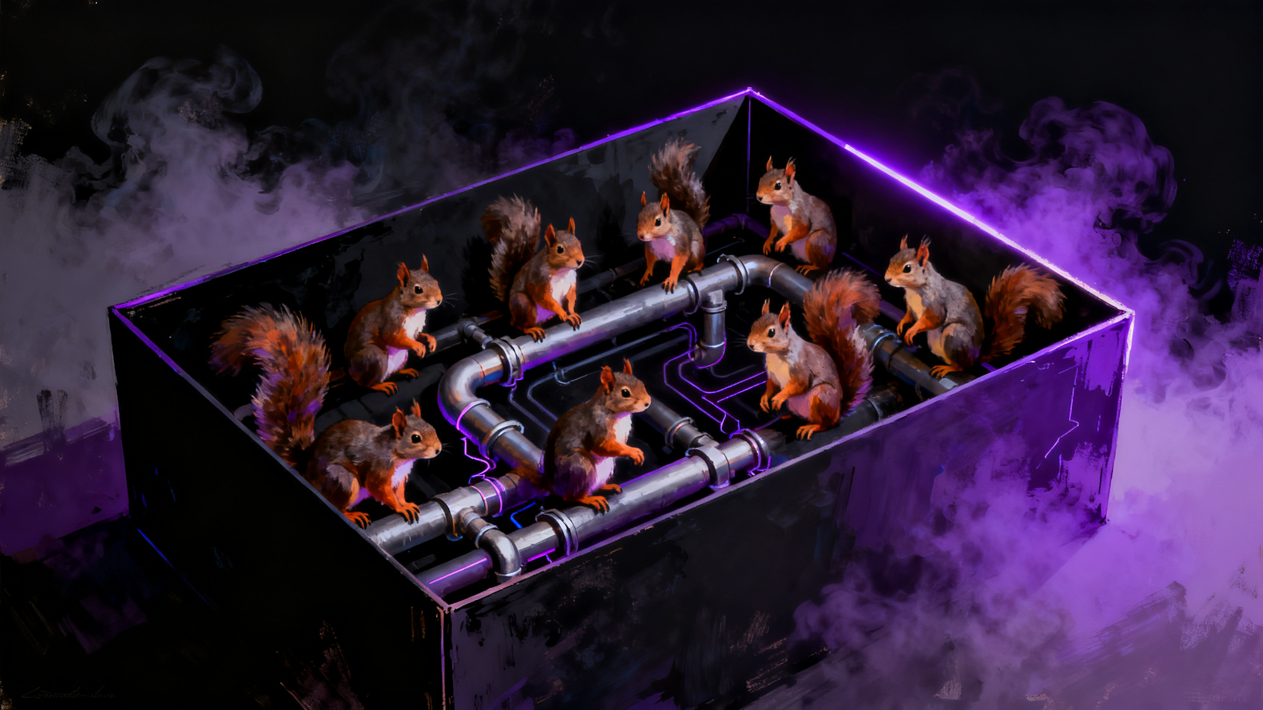 Ten Wild Squirrels in a Box