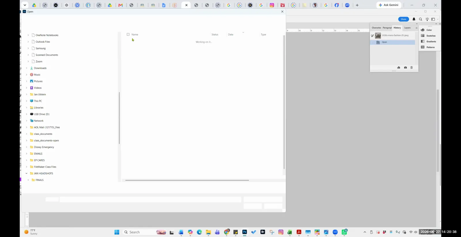 The 'Open' file dialog box is displayed on screen, ready to select a file to edit in an application.